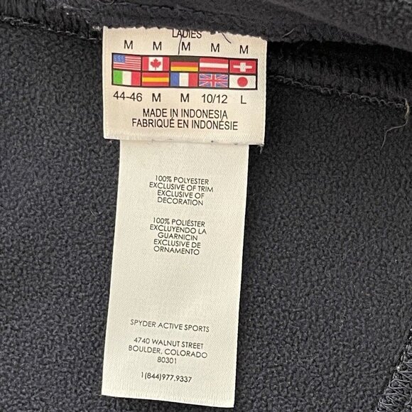 Spyder Active Sports Frontier Blue Ribbed Knit Basic Jacket Sportcore - Picture 9 of 12